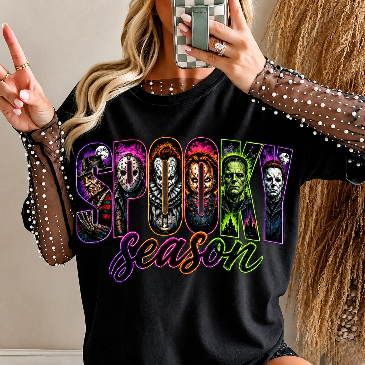 Neon Horror Halloween Shirt