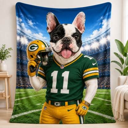 Personalized Football Pet Blanket🏈
