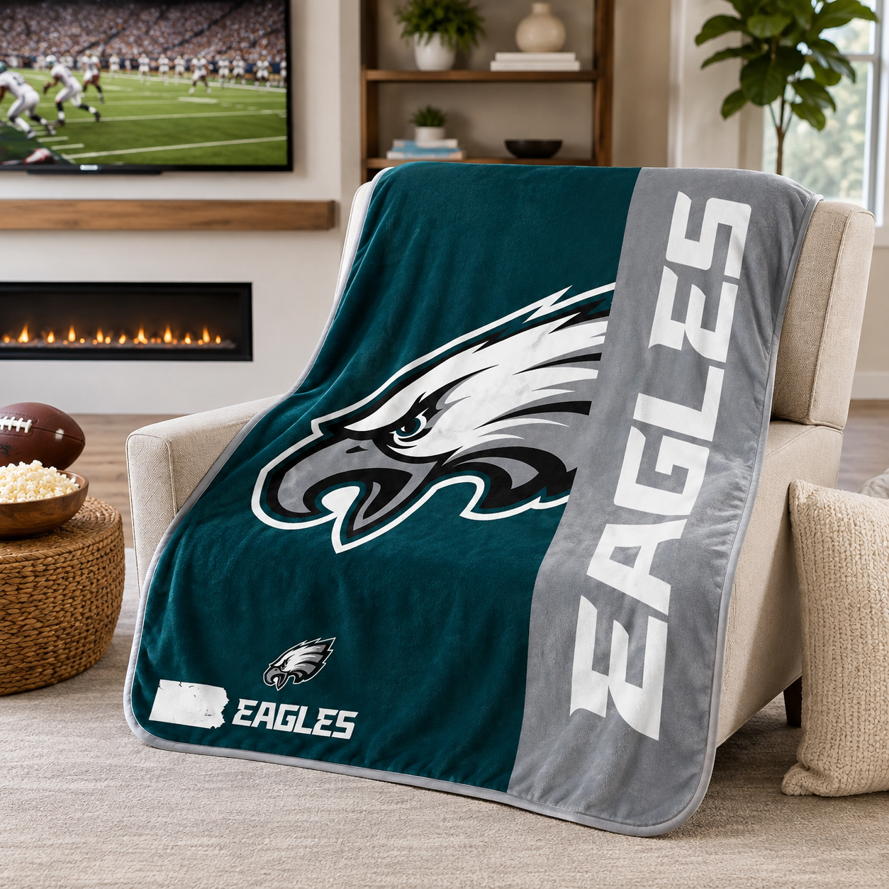 Football Blanket Soft Throw Game Day Gift