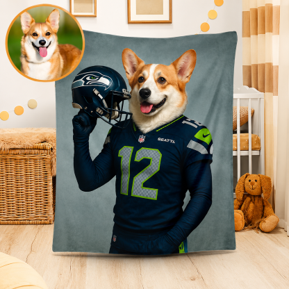 Personalized Football Pet Blanket🏈