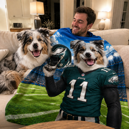 Personalized Football Pet Blanket🏈