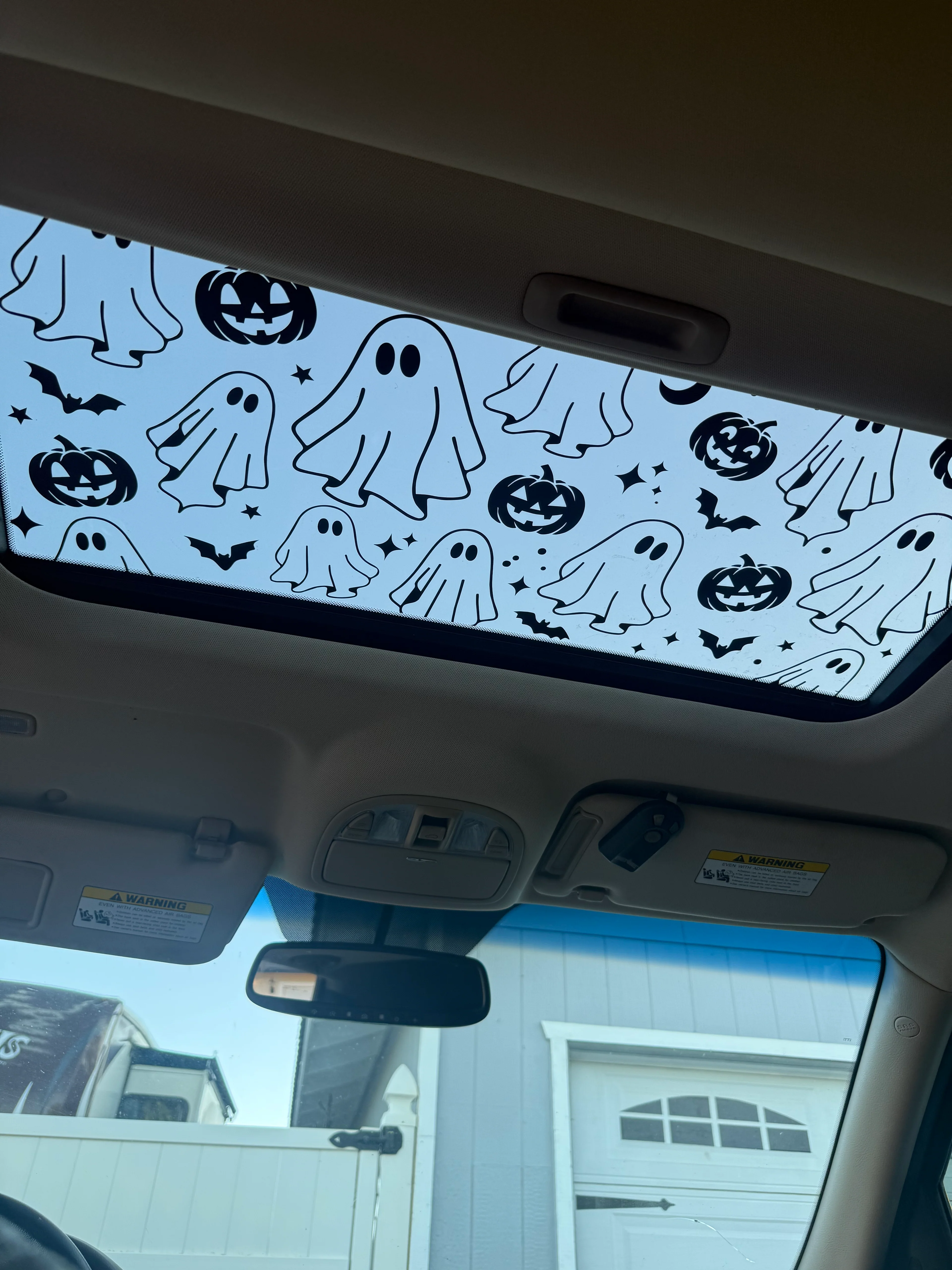 Halloween Ghosts and Pumpkins Sunroof Car Decal