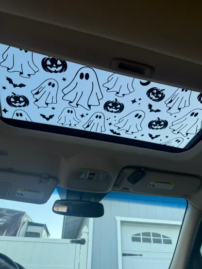 Halloween Ghosts and Pumpkins Sunroof Car Decal