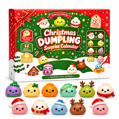 2026 Christmas Dumpling Squishy Advent Calendar - 24-Day Countdown