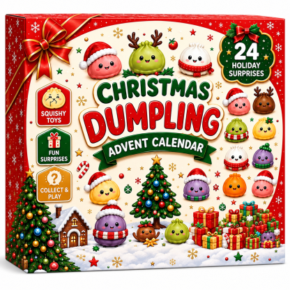 2026 Christmas Dumpling Squishy Advent Calendar - 24-Day Countdown