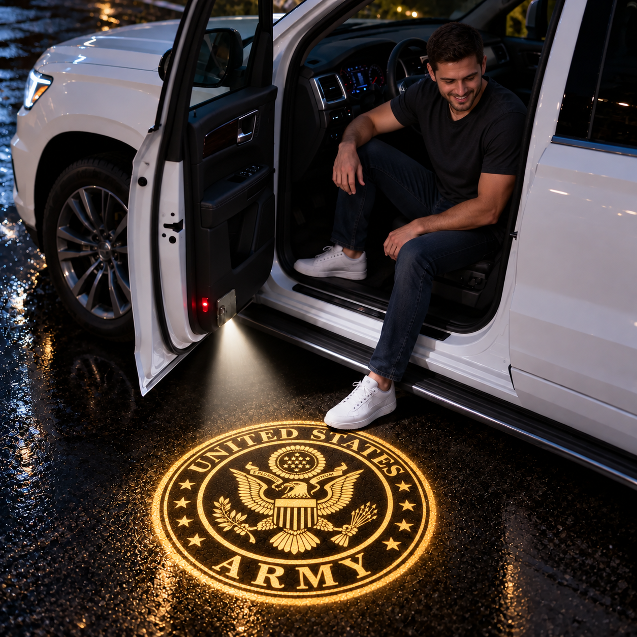 Patriotic Car Door Projector Light