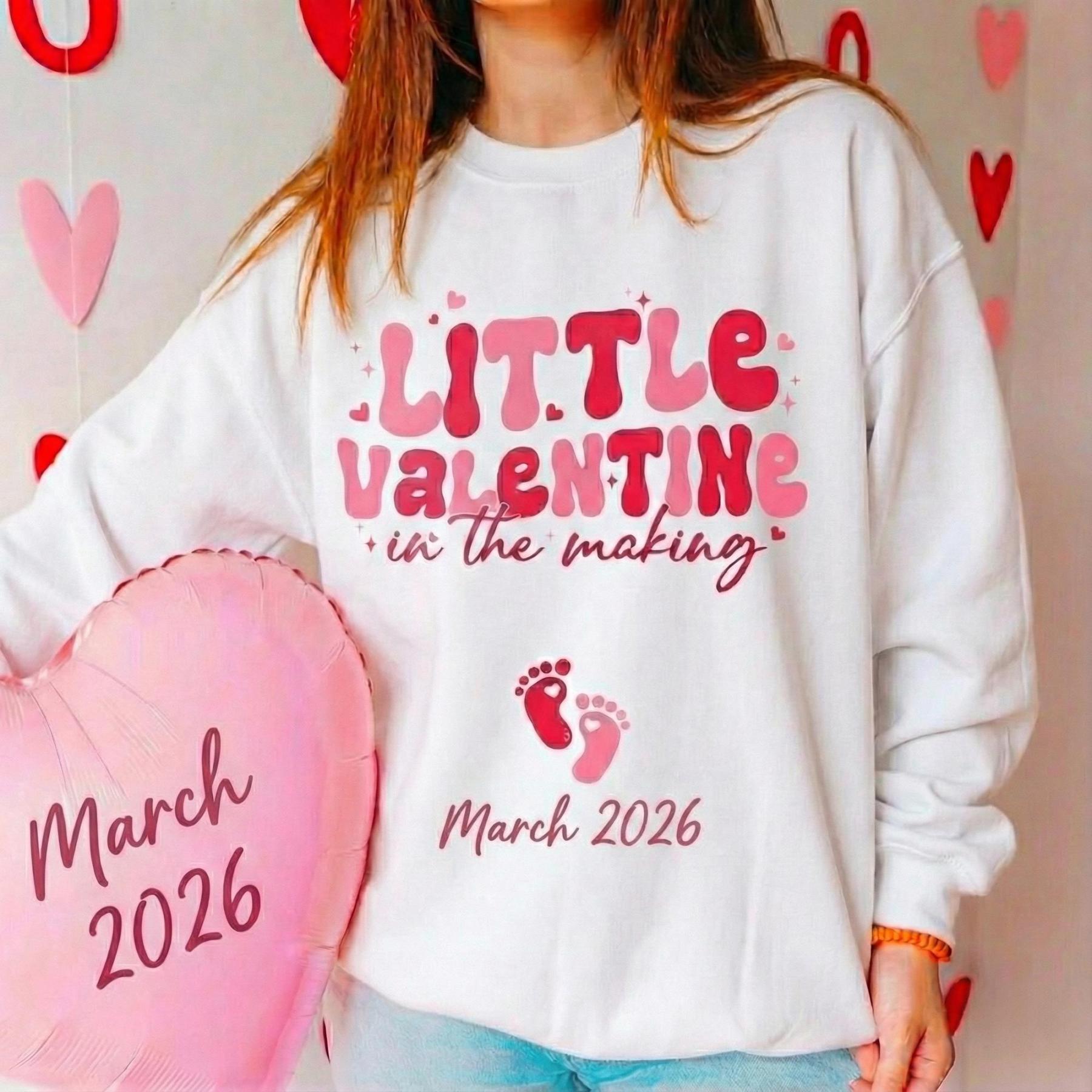 Valentines Day Pregnancy Announcement  Sweatshirt