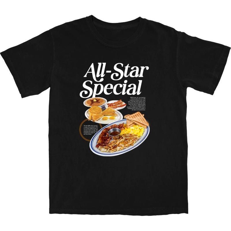 All-Star Breakfast Cotton Funny Casual Shortsleeve T-Shirt