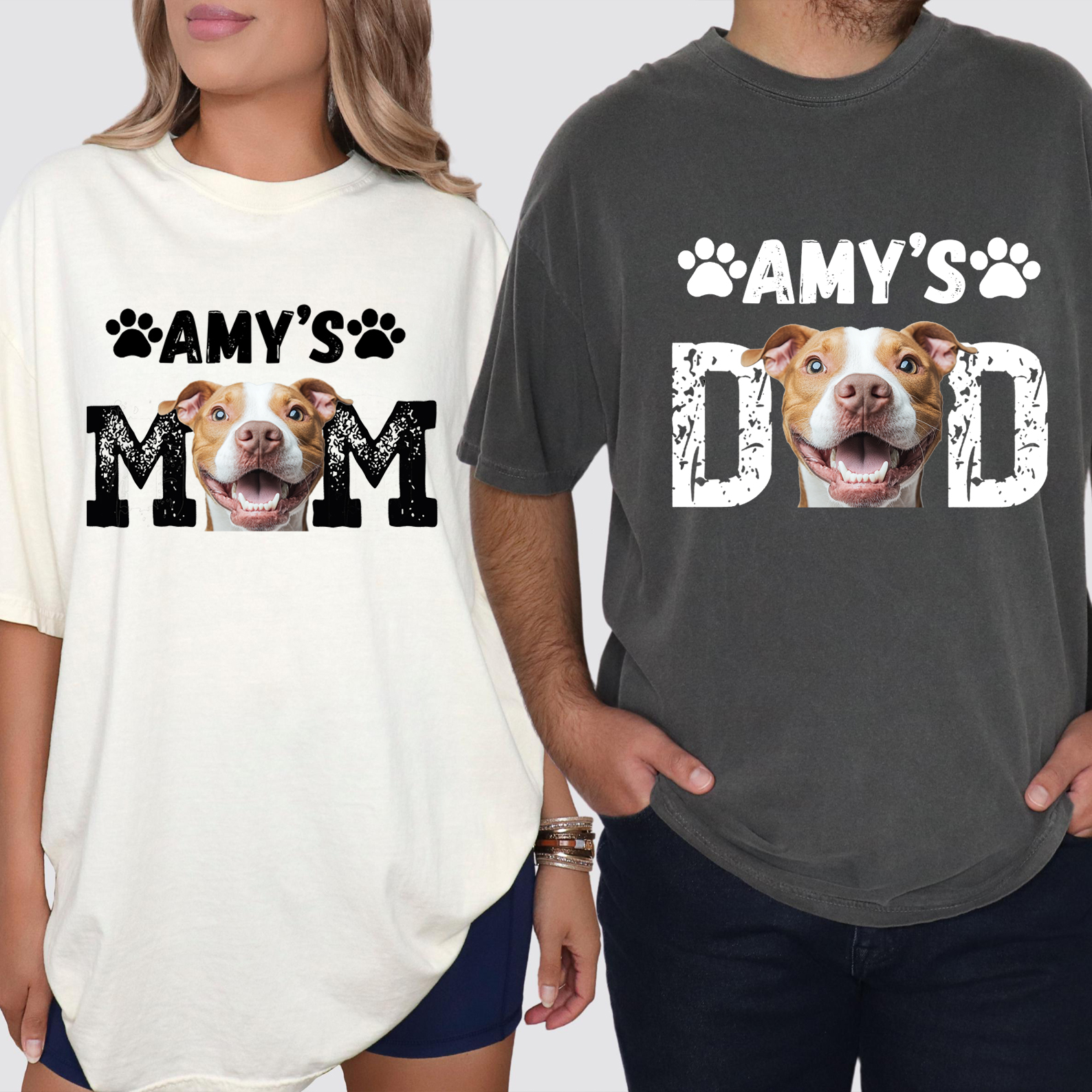 Custom Dog And Mom Shirt