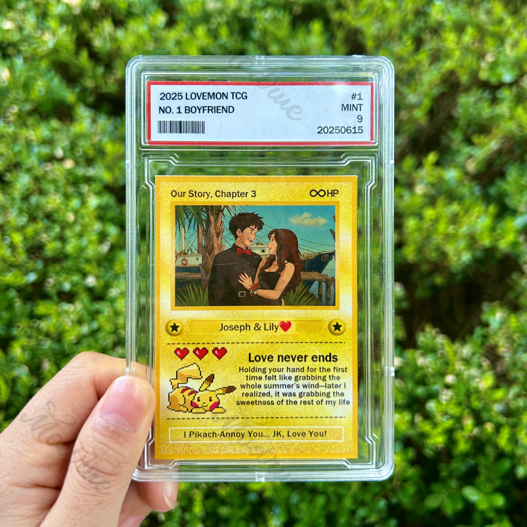 Custom Anime Photo Couple Card For Your love