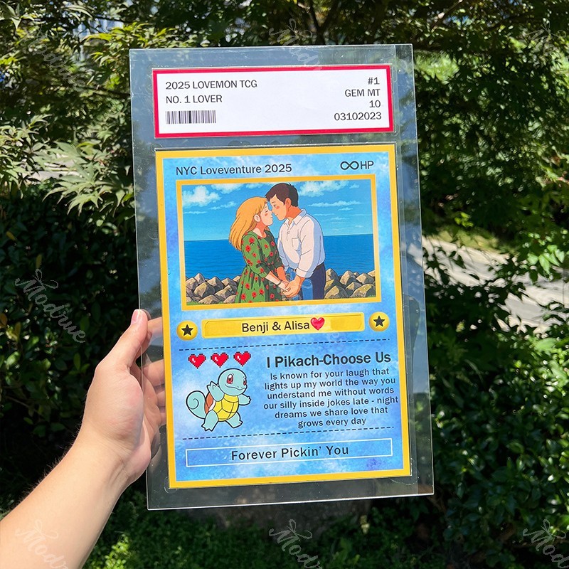 Custom Anime Photo Couple BIG Card For Your love