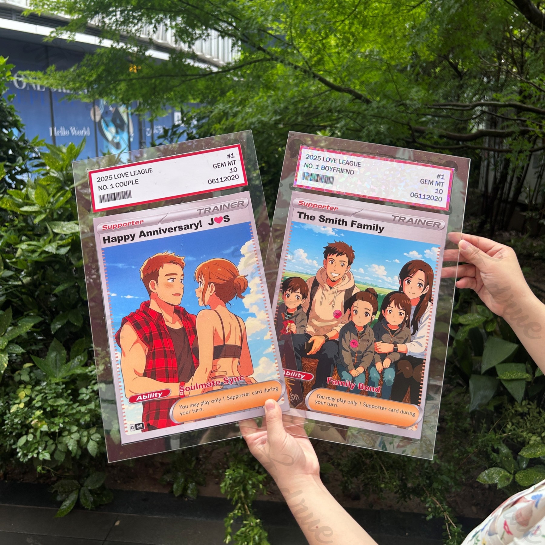 Personalized Anime-Inspired Couple BIG Card