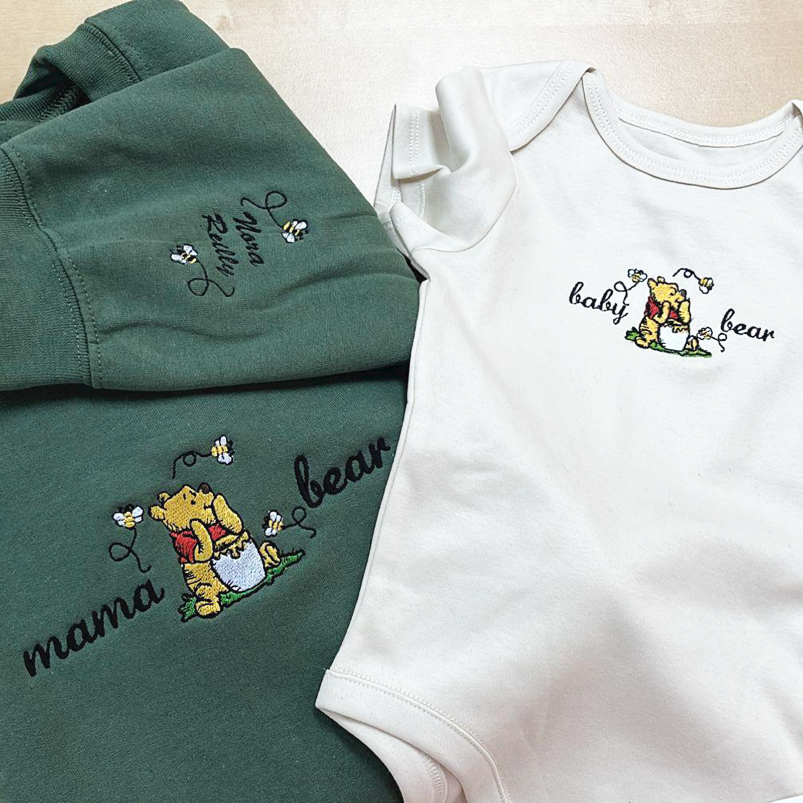Custom Mama Bear Embroidered Sweatshirt