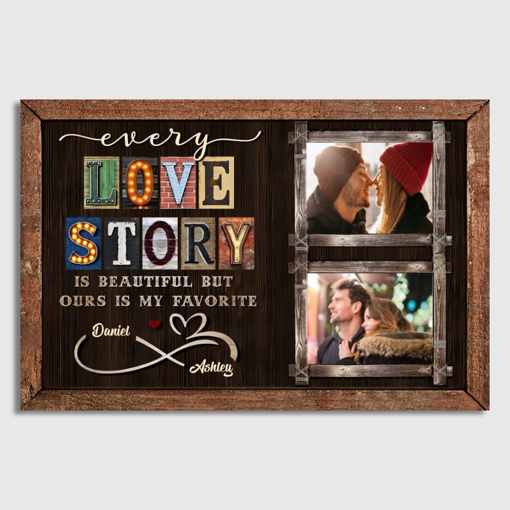 Personalized Every Love Story Is Beautiful Poster Canvas
