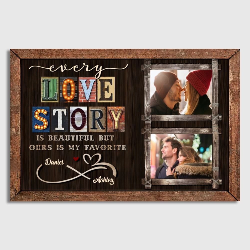 Personalized Every Love Story Is Beautiful Poster Canvas