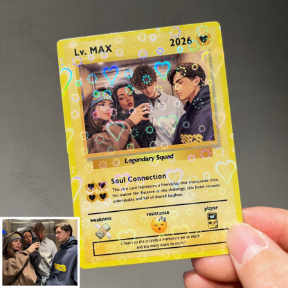 Custom Best Friend Card Anime Style Gift for Bestie