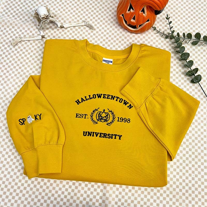 Embroidered Halloween embroidery sweatshirt