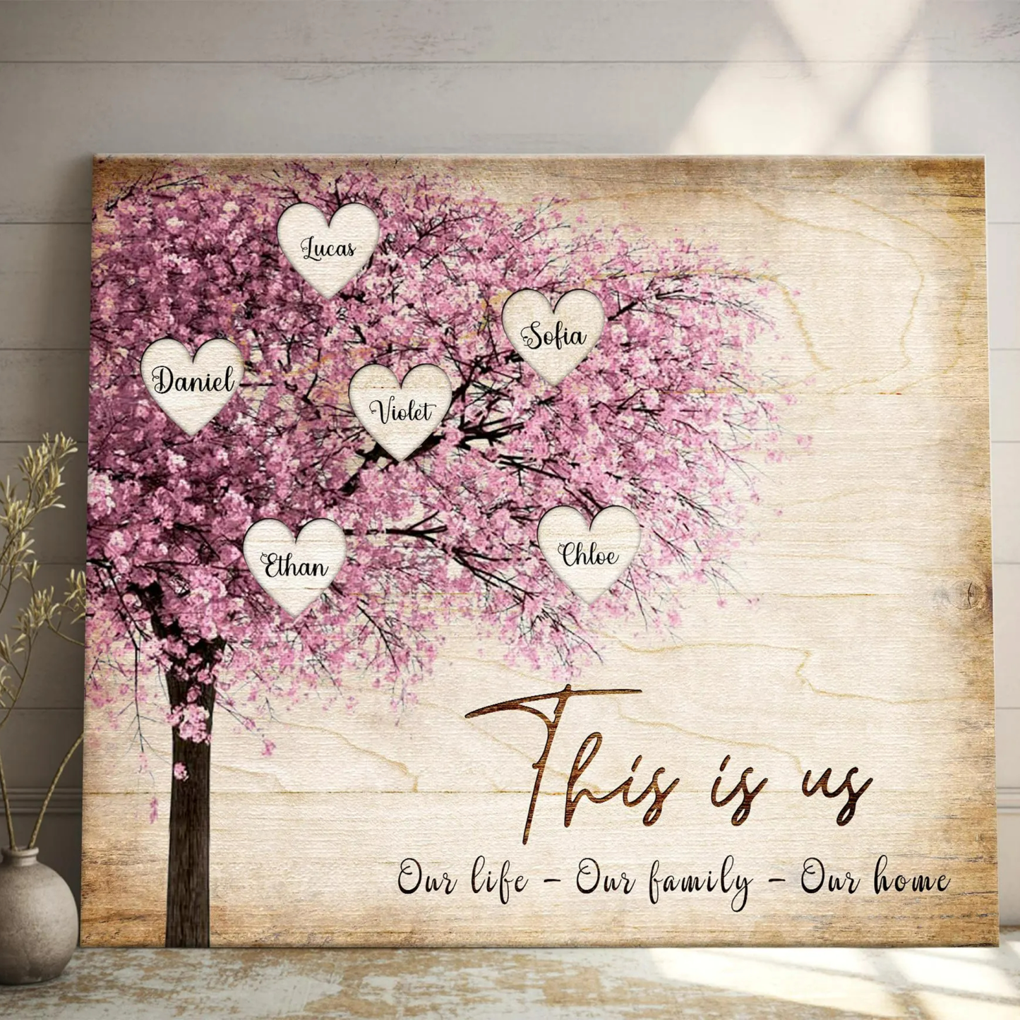 Personalised Family Tree Canvas 