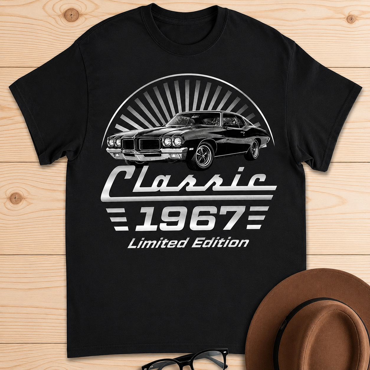 Personalized Classic Tee With Photo Car Art
