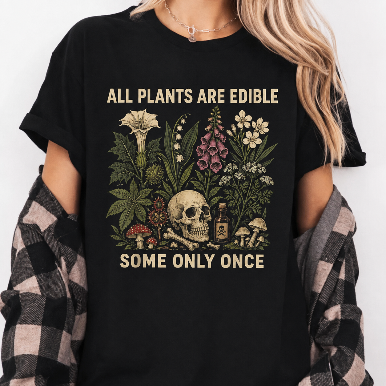 The Some Only Once Dark Botanical Tee