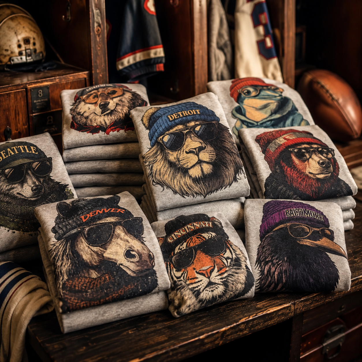 Custom Vintage Game Day Football Spirit Animal Sweatshirt