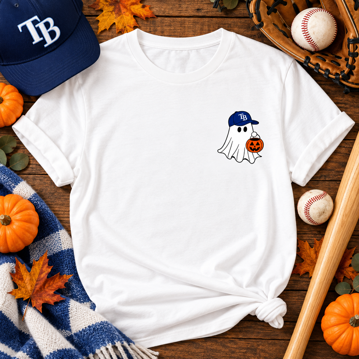 Custom Baseball Ghost Halloween Shirt