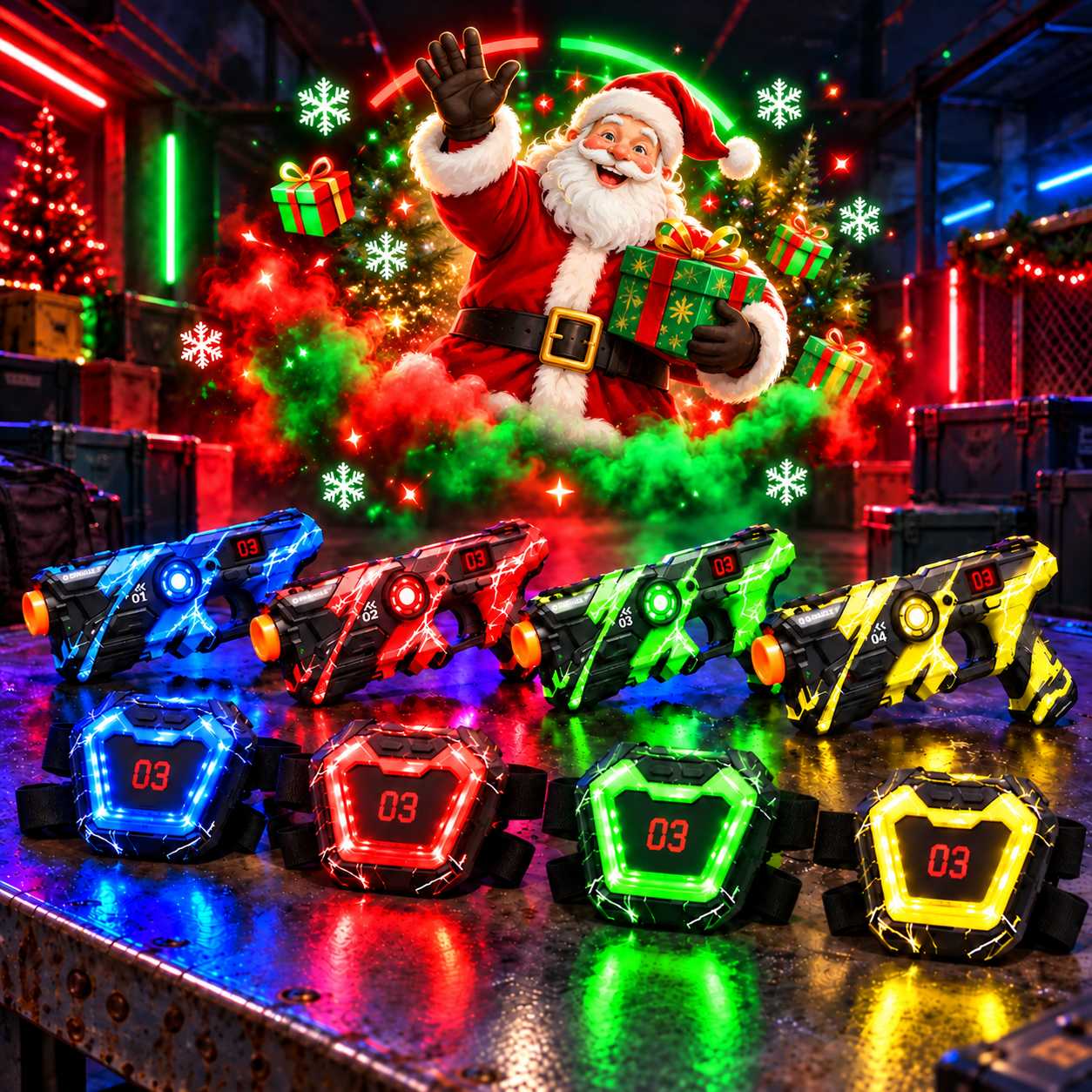 Laser Tag Blasters & Sensor Vests Battle Set