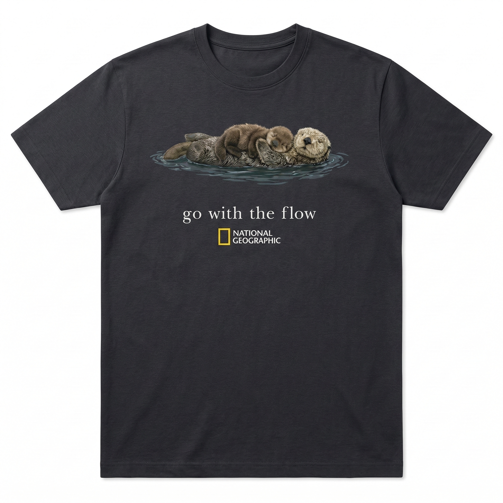Classic Sea Otter Go With The Flow Nature Graphic Tee