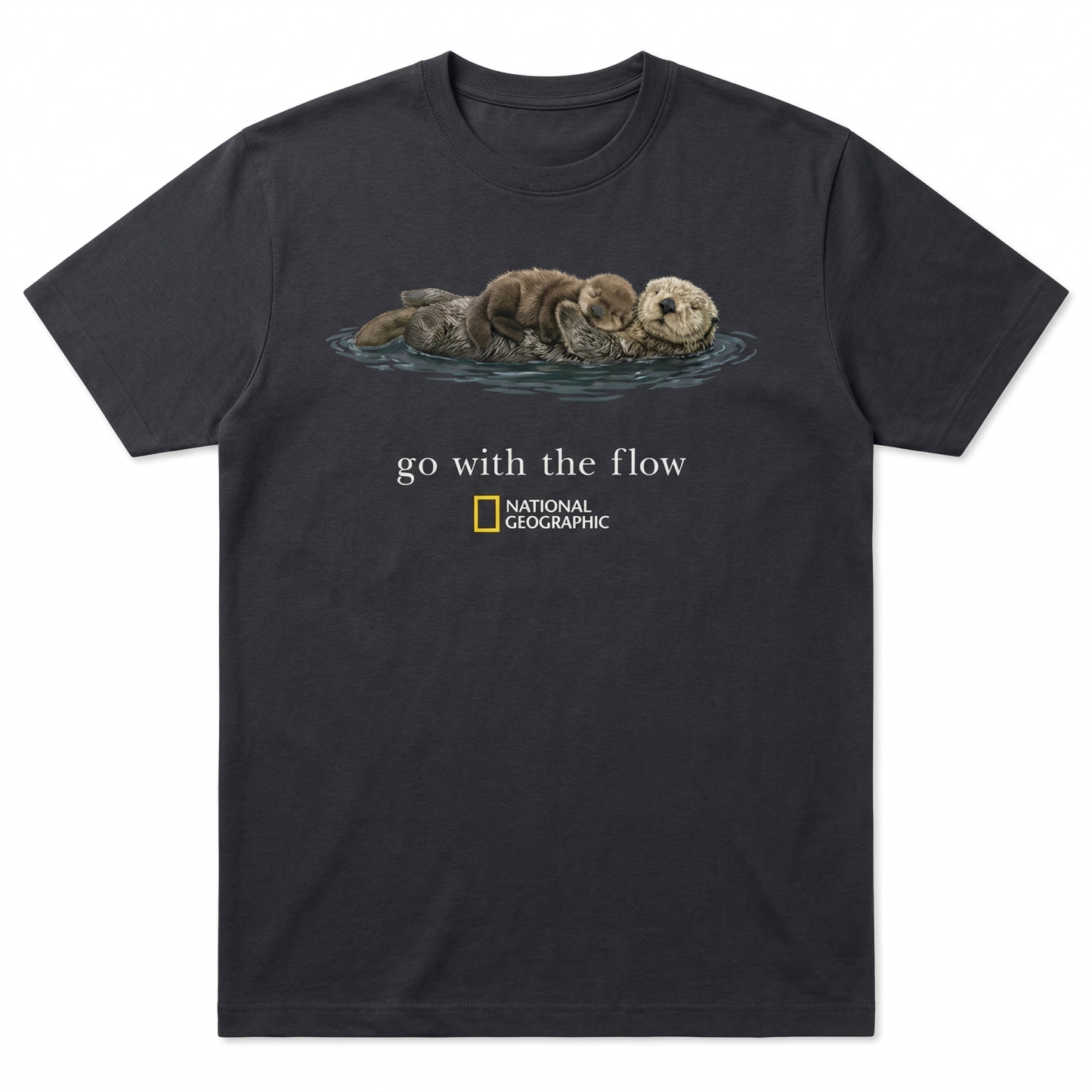 Classic Sea Otter Go With The Flow Nature Graphic Tee