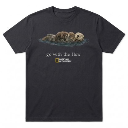 Classic Sea Otter Go With The Flow Nature Graphic Tee