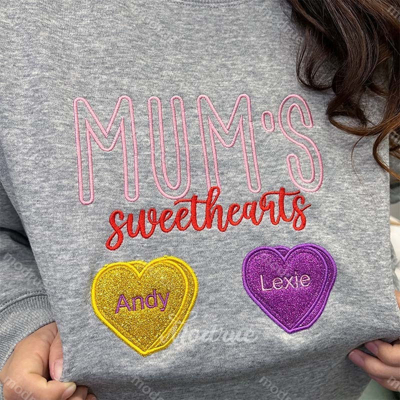Mama’s Sweethearts Embroidered Sweatshirt