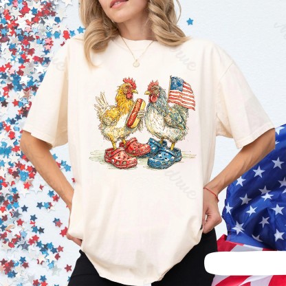 Funny Chicken 4th Of July Shirt