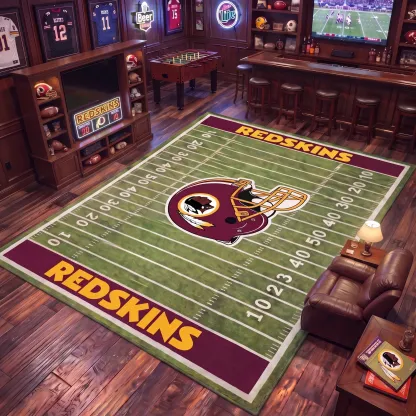 Football Team Field Rug Game Day Room Decor
