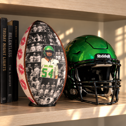 Personalized Kiss Mark & Photo Collage Football