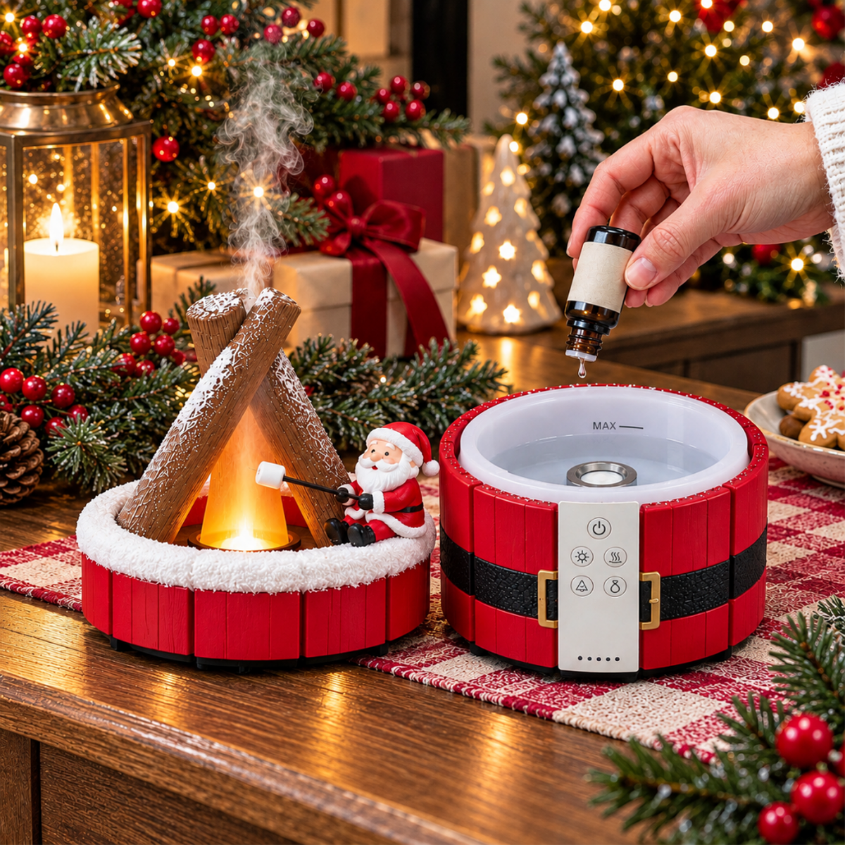 Christmas Village Diffuser - Chimney Mist Holiday Room Decor - View