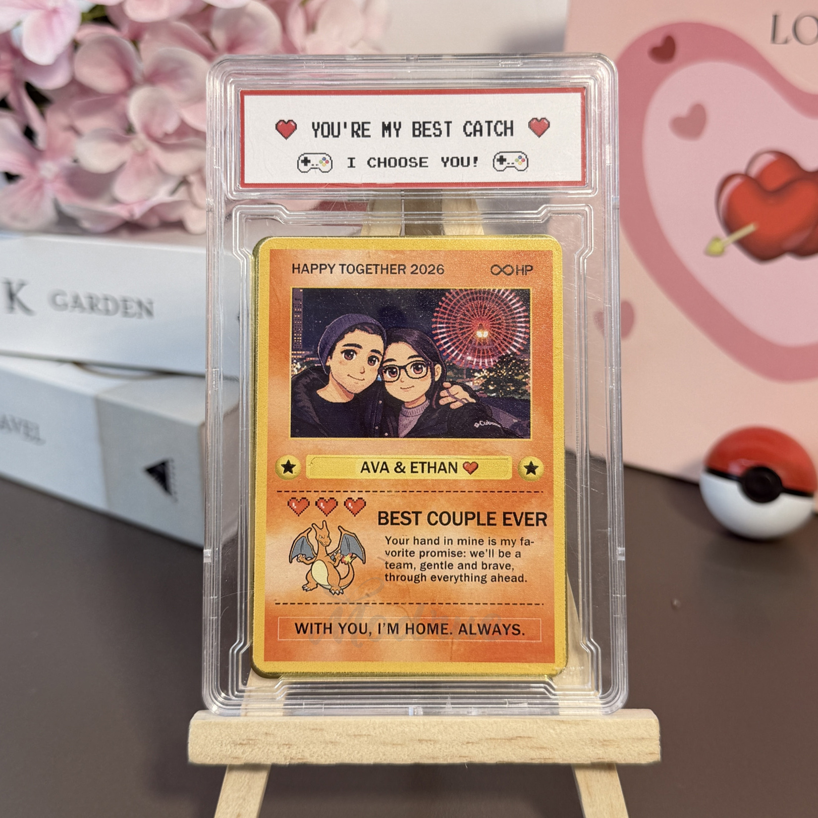Custom Anime Photo Couple Card For Your love