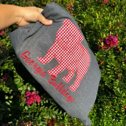 Team Spirit Sweatshirt – Applique Embroidered Side Bow Pullover