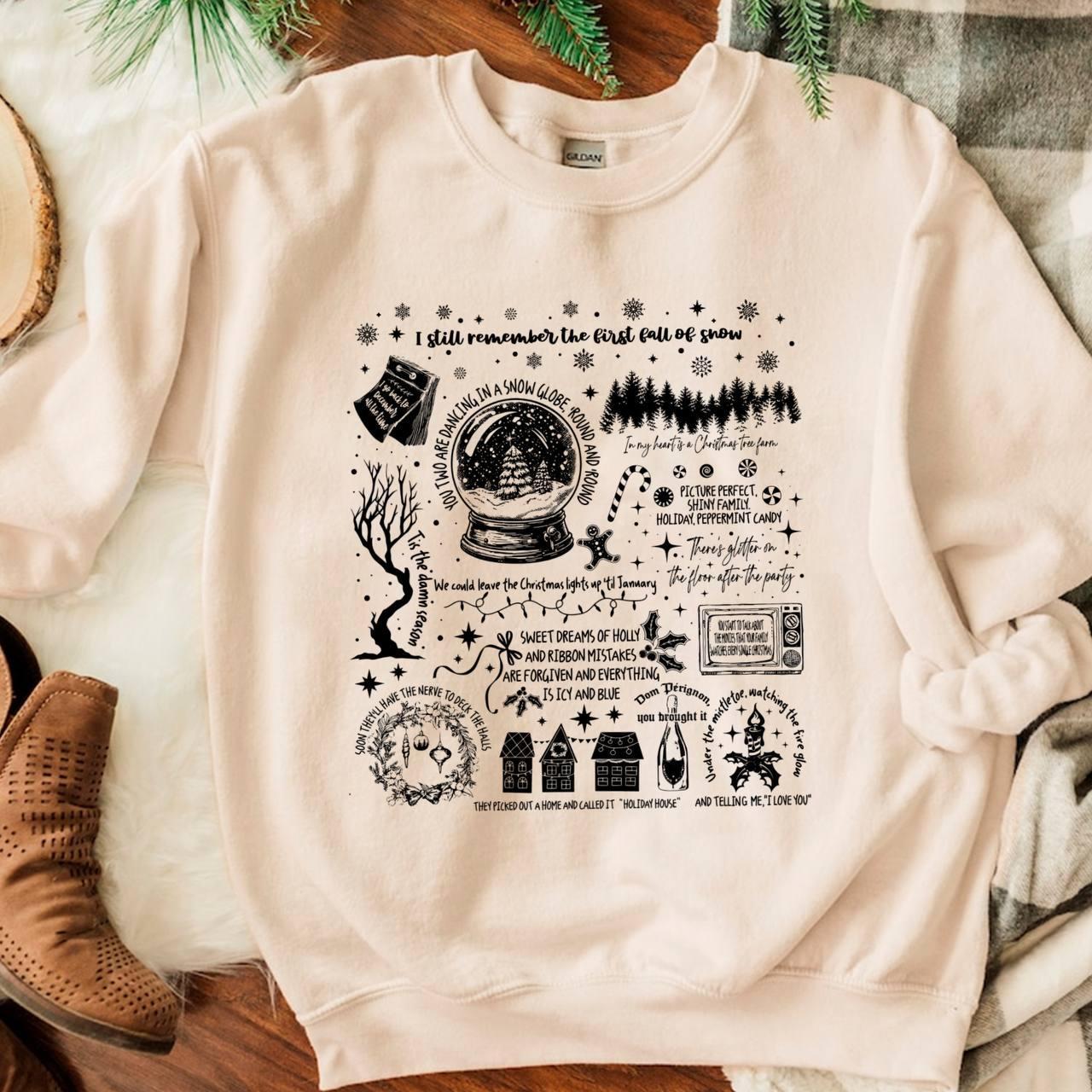 Christmas Songs Lyrics Sweatshirt