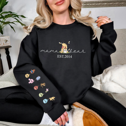 Custom Mothers Day Sweatshirt with Names, Mama Bear sweatshirt