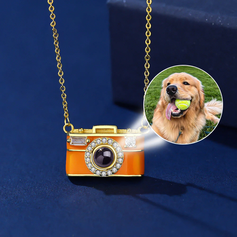 Personalized Photo Camera Projection Necklace