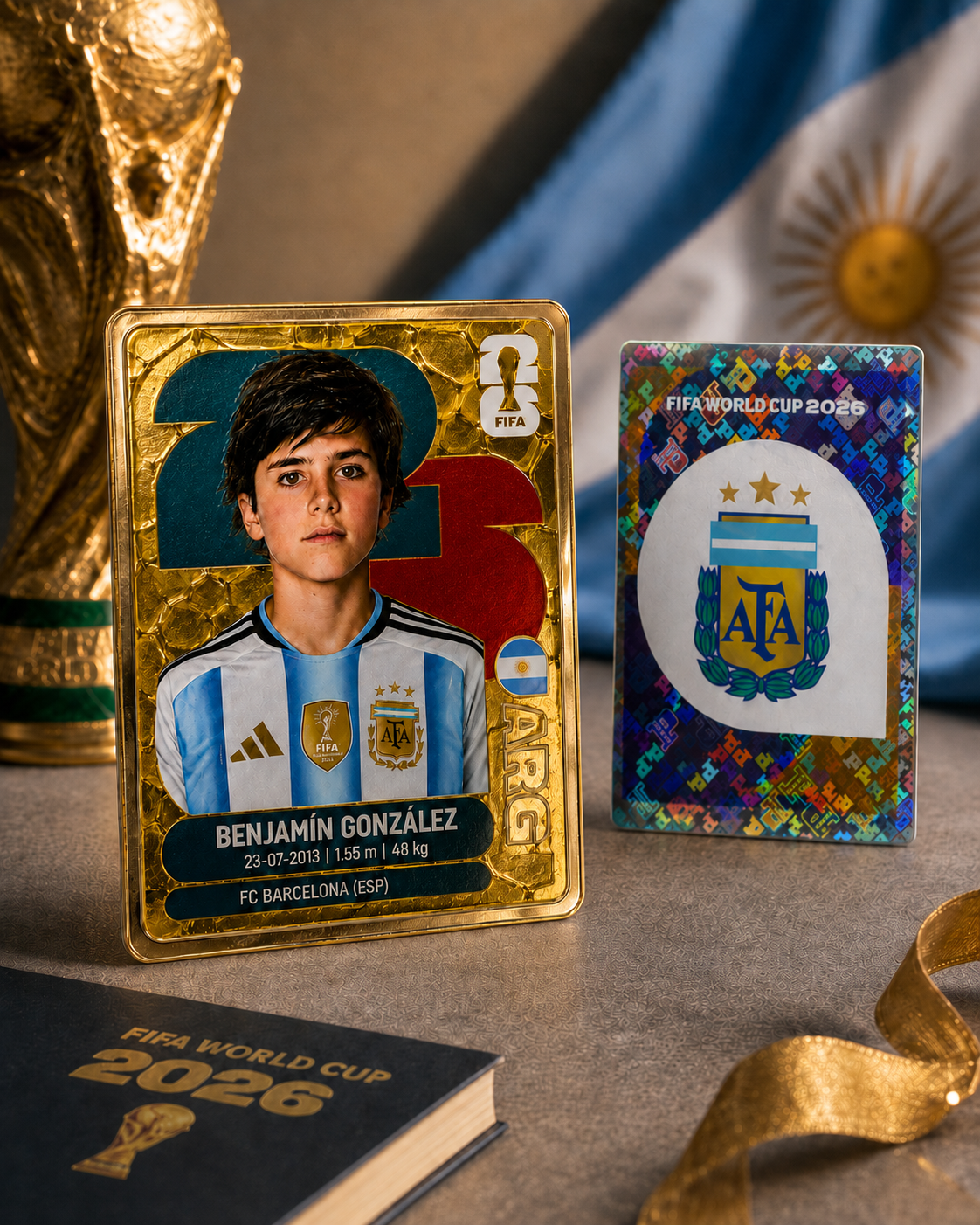 Personalized World Cup-Inspired Soccer Player Card
