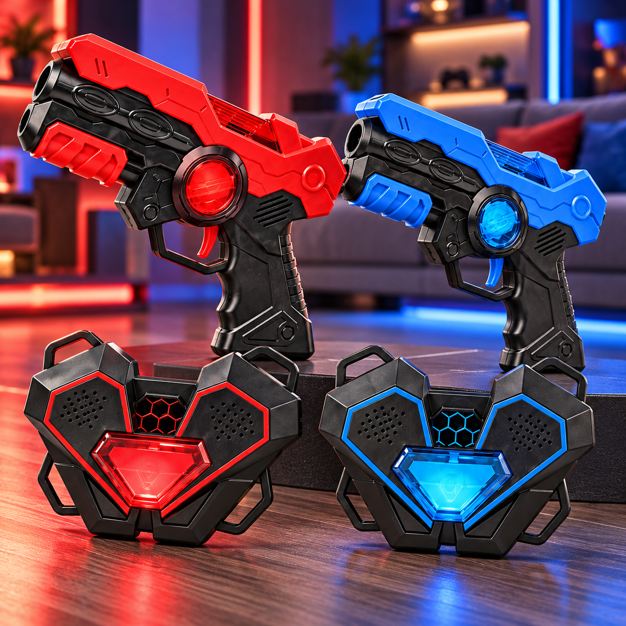 Laser Tag Blasters & Sensor Vests Battle Set