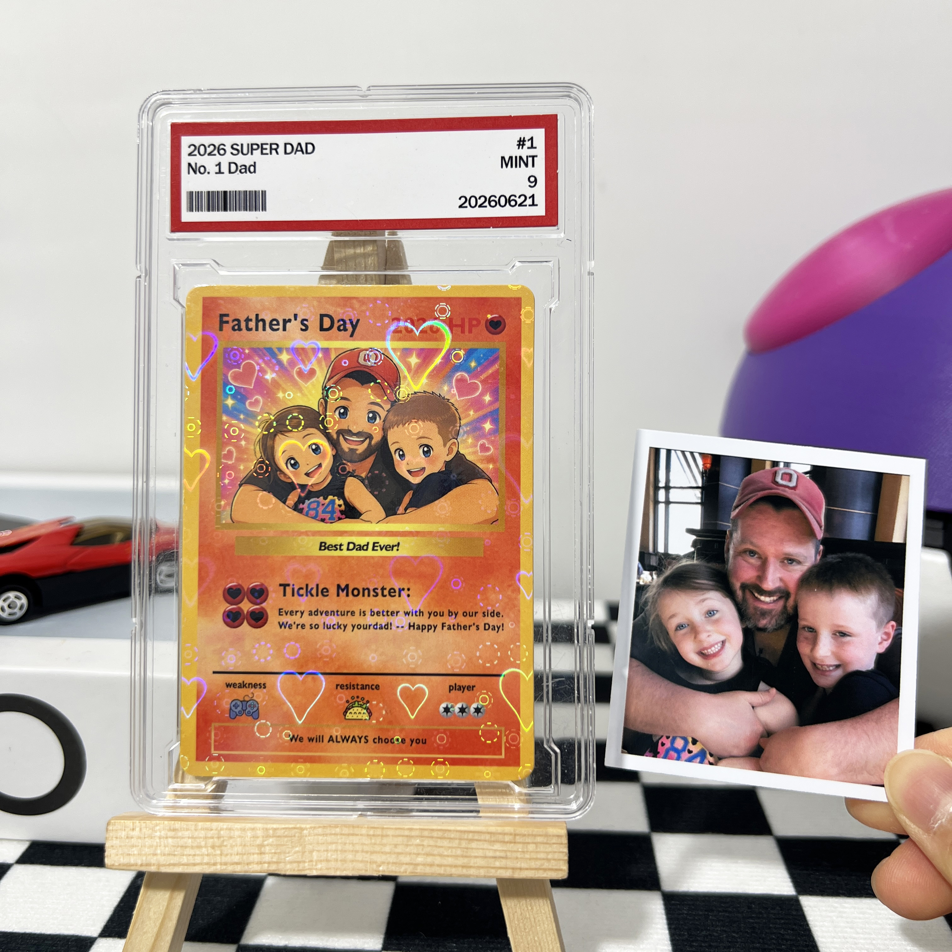 [Copy]Custom Anime Photo "Best Dad Ever" Trading Card