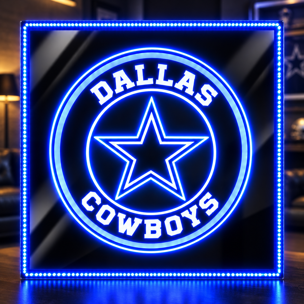 Football Teams Glow LED Cool Mirror Lights