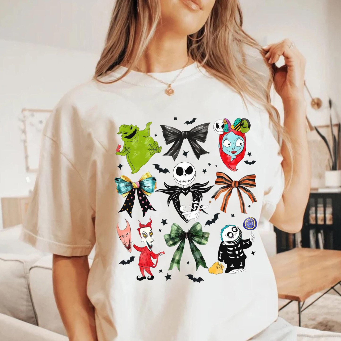 Nightmare Before Christmas Bows Sweatshirt