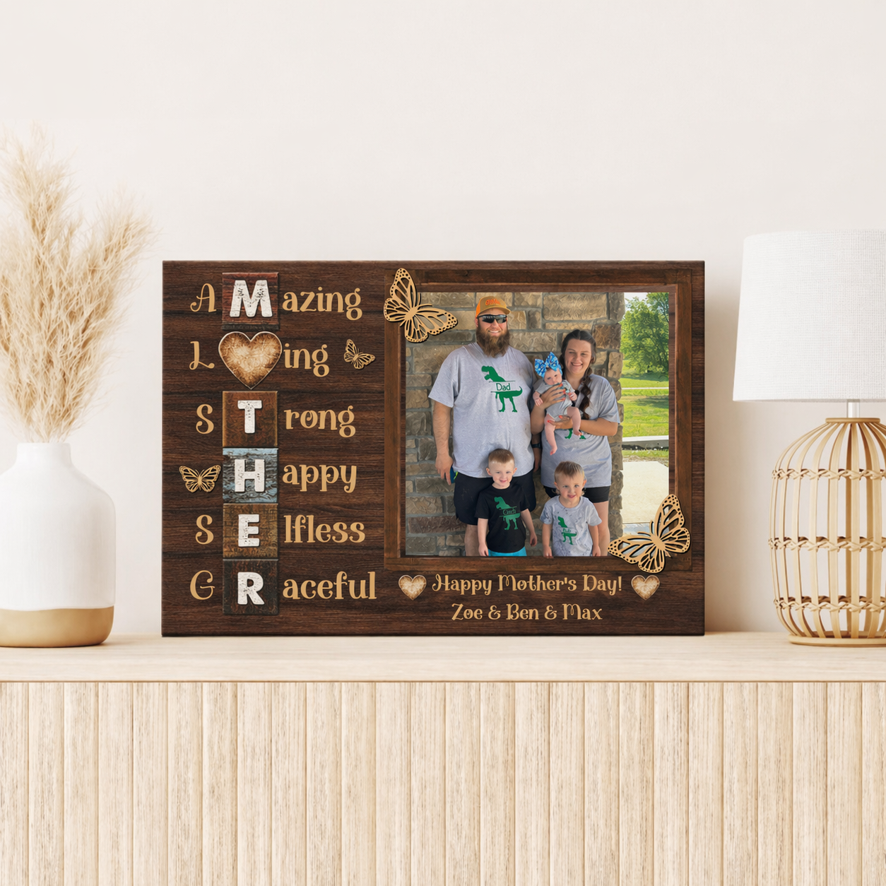 Personalized Mother’s Day Photo Canvas Plaque