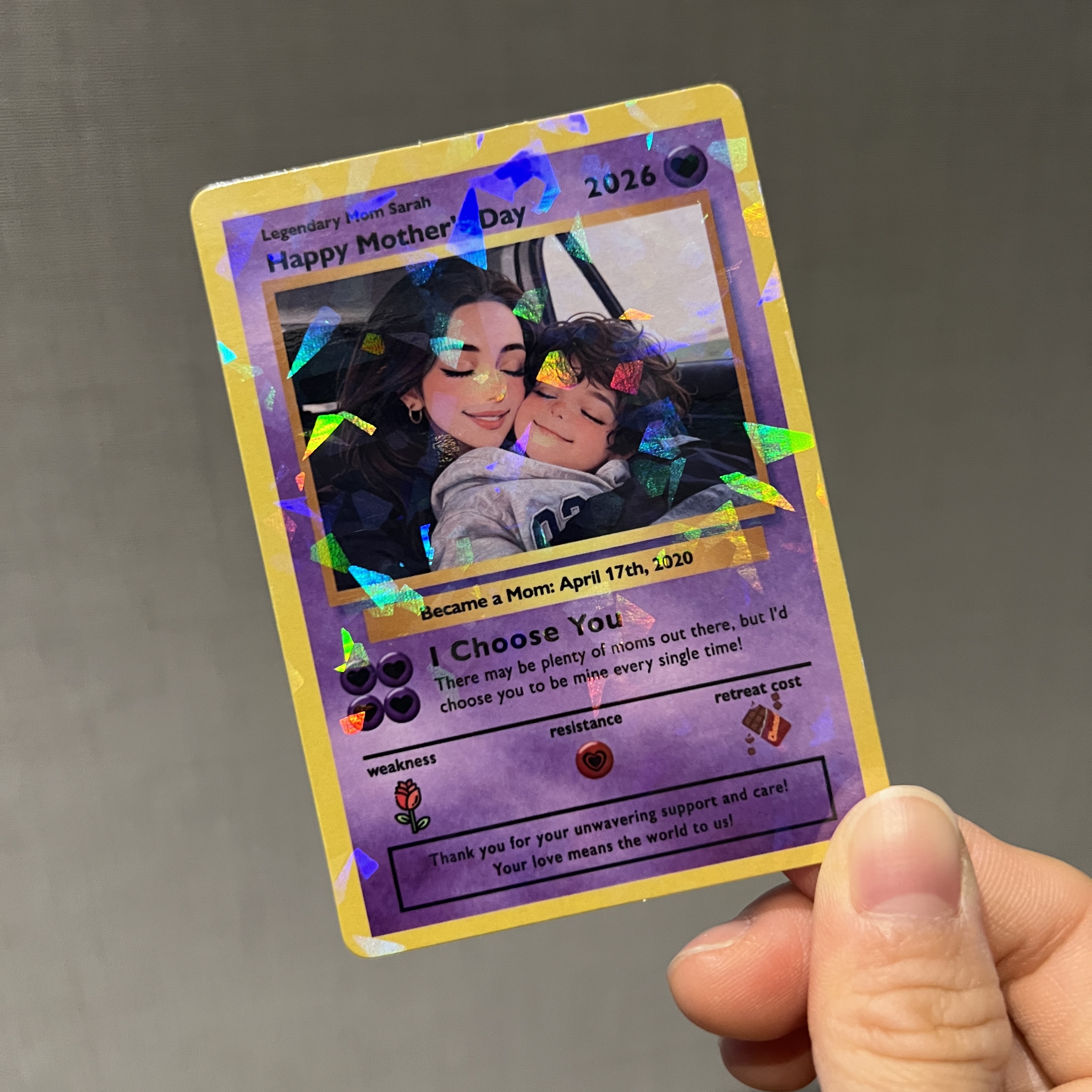 Personalized “Legendary Mom” Love TCG Card