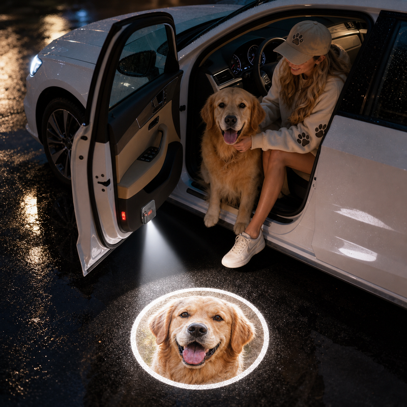 Custom Pet Photo Car Door Projector Lights