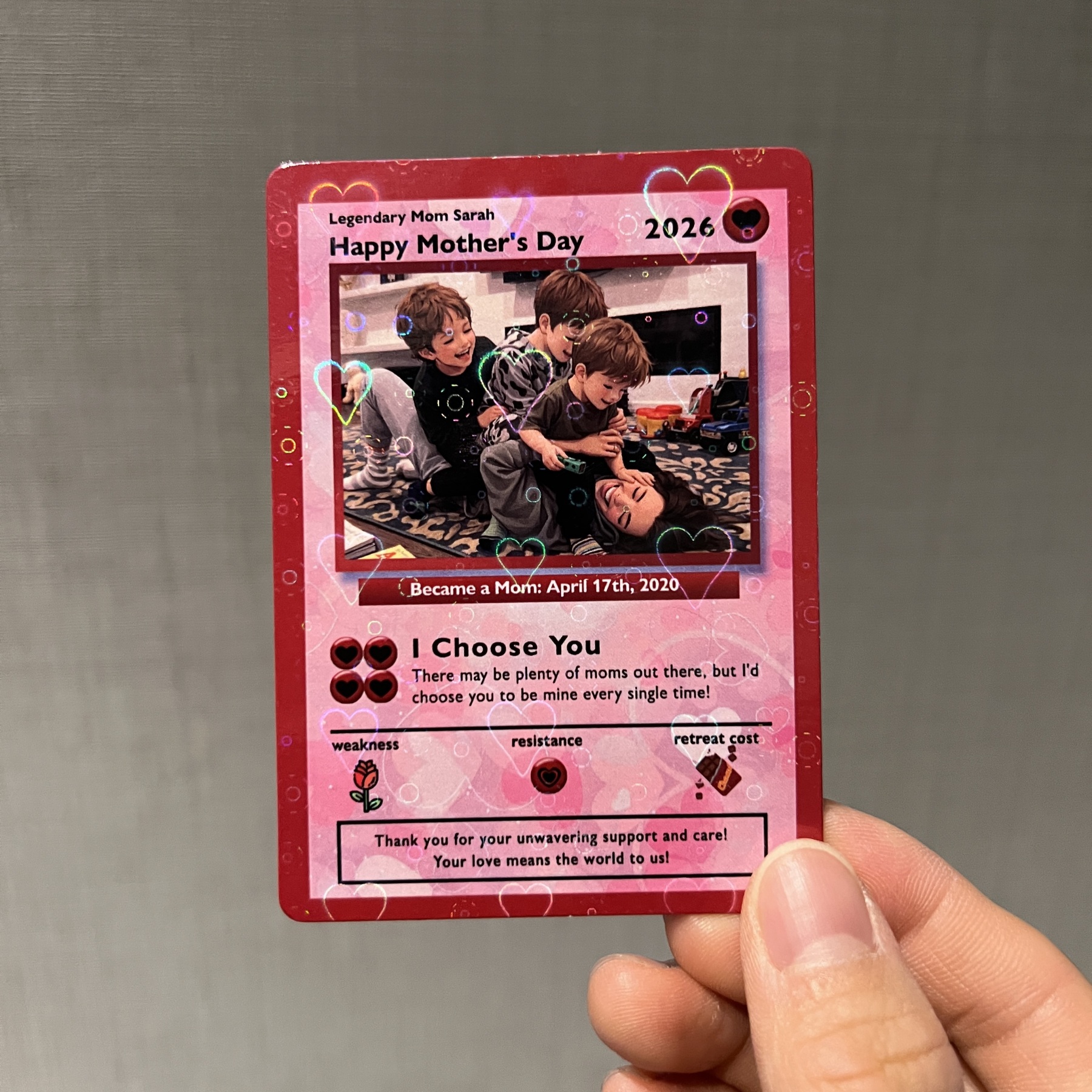 Personalized “Legendary Mom” Love TCG Card