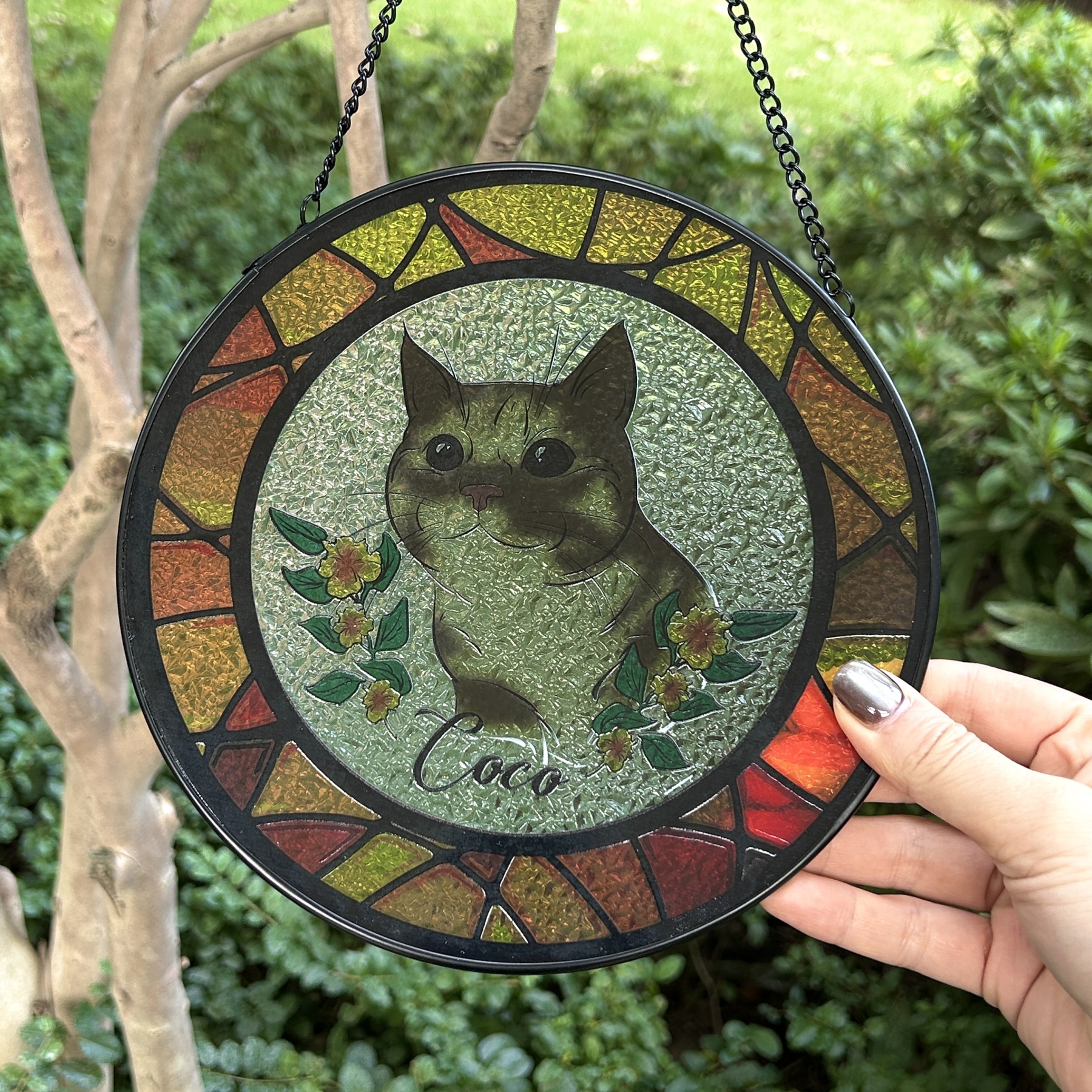 Custom Pet Portrait Suncatcher